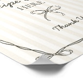 Zwarte Coquette Bow Beige Deel een Recept Bruids Poster (Hoek)