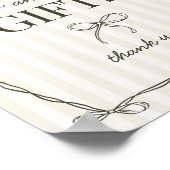 Zwarte Coquette Bow Beige Kaarten en geschenken Te Poster (Hoek)