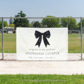 Zwarte Coquette Bow Congrats voor Afstudeerder Afs Spandoek (Insitu)