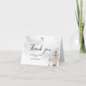 Zwarte Coquette Minimalistische Elegante 50ste Ver Bedankkaart (Voorkant)