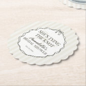 Zwarte Coquette Strik Beige Bruidsfeest Brunch Kartonnen Onderzetters (Gekanteld)