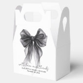Zwarte Coquette Strik Bruidsboeket Bedankje Bedankdoosjes (Geopend)