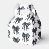 Zwarte Coquette Strik Bruidsfeest Bedankdoosjes (Achterkant)