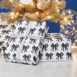 Zwarte Coquette Strik Cadeaupapier