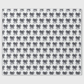 Zwarte Coquette Strik Cadeaupapier (Vlak)
