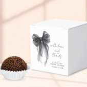 Zwarte Coquette Strik Waterverf Bruidsdouche Bedankdoosjes