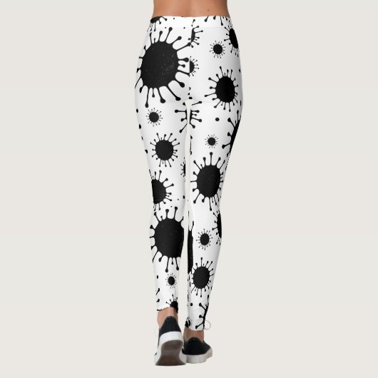 zwarte coronavirus leggings (Achterkant)