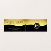 Zwarte Corporate Gold met Monogram Visitekaartje (Buitenkant ongevouwen)