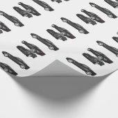 Zwarte corvette cadeaupapier (Hoek)