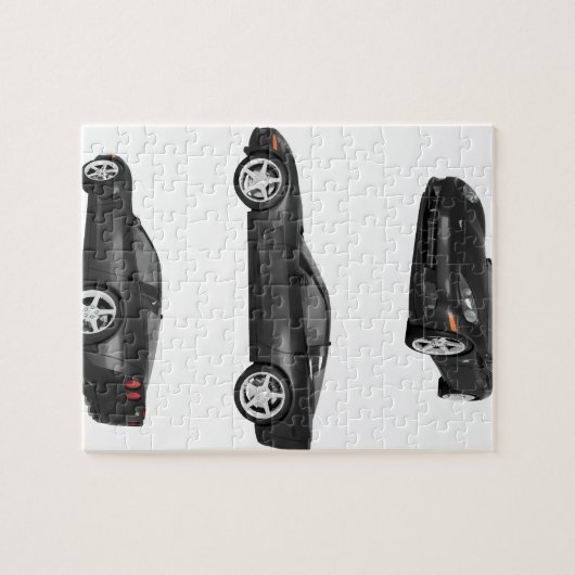 Zwarte corvette legpuzzel (Horizontaal)