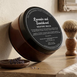 Zwarte Cosmetica Pot Label met Ingredienten