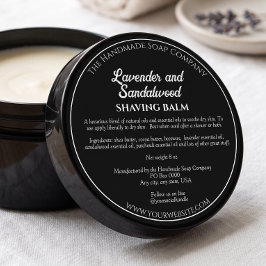 Zwarte Cosmetica Pot Label met Ingredienten