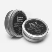 Zwarte Cosmetica Pot Label met Ingredienten