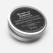 Zwarte Cosmetica Pot Label met Ingredienten
