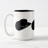 Zwarte cowboy pet koffie mok (Links)