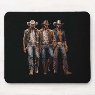 Zwarte Cowboy Western Rodeo Melanine Zwarte Geschi Muismat