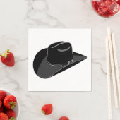 Zwarte cowboyhoed van het platteland servetten (Insitu)