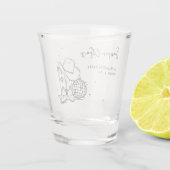 Zwarte Cowgirl Disco Western Bachelorette-feest Shot Glas (Achterkant)