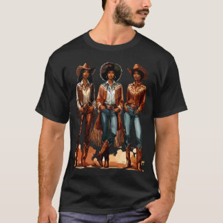 Zwarte Cowgirl Rodeo Melanine T-shirt