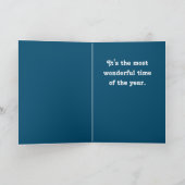 Zwarte Cowgirl Winterlandschap Paard Prettig Kerst Feestdagen Kaart (Binnen)