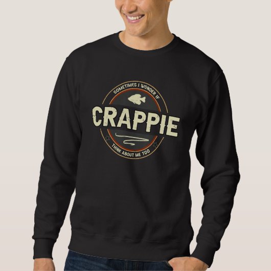 Zwarte Crappie Vist Citroenvis Trui (Voorkant)