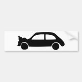 zwarte crashwagen bumpersticker (Voorkant)