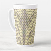 ZWARTE CREAM BREI Hoge Latte Mok (Linkerhoek)
