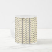 ZWARTE CREAM BREI Matglazen mok (Voorkant links)