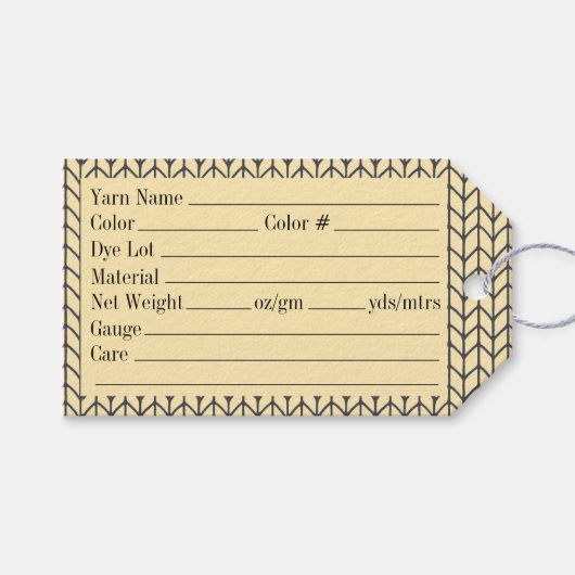 ZWARTE CREAM BREISEL 8,9x5cm Garenetiketjes Cadeaulabel (Voorkant (Horizontaal))
