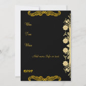 Zwarte Creëer uw gebeurtenisuitnodiging Kaart (Achterkant)