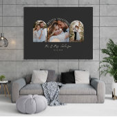 Zwarte crème boog multi foto huwelijkscadeau decor foto afdruk