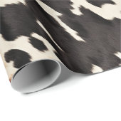 Zwarte Crème Bruine Koehuid Trouw Cadeaupapier (Rol Hoek)