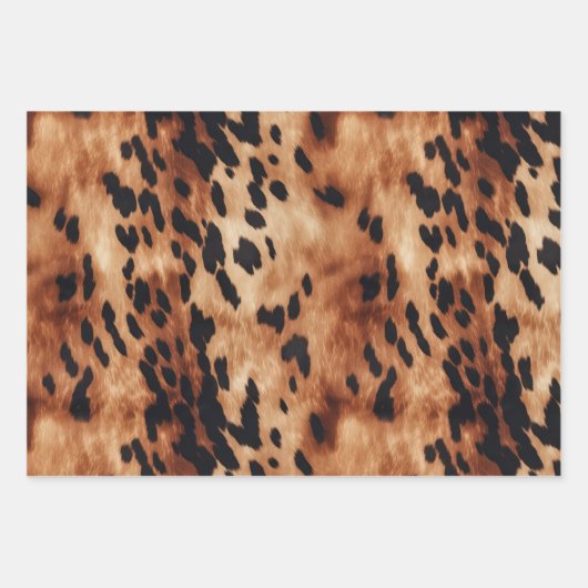 Zwarte Crème Bruine Koehuid Trouw Inpakpapier Vel (Voorkant 2)