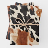 Zwarte Crème Bruine Koehuid Trouw Inpakpapier Vel (In situ)