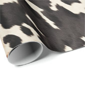 Zwarte Crème Bruine Koeienhuid Trouw Cadeaupapier (Rol Hoek)