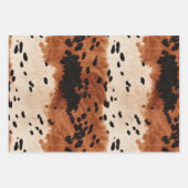 Zwarte Crème Bruine Koeienhuid Trouw Inpakpapier Vel (Voorkant 3)