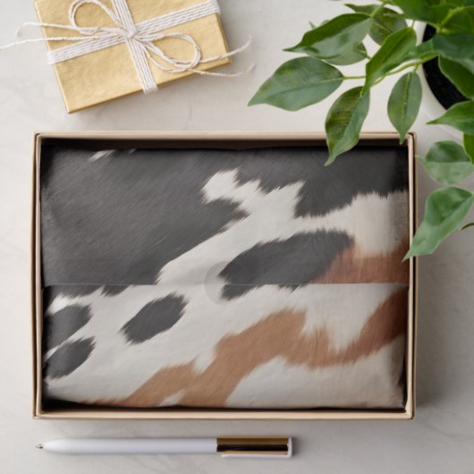 Zwarte Crème Bruine Koeienhuid Trouw Tissuepapier (Geschenk)