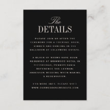 Zwarte Crème Klassieke Trouwdetails Elegantie