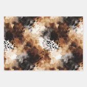 Zwarte Crème Luipaard Dieren Bruidsdouche Inpakpapier Vel (Voorkant 3)