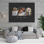 Zwarte crème, multi-foto trouwcadeaudecor foto afdruk<br><div class="desc">Beter samen een paar boog multi foto's trouwaankondiging en cadeau home decor poster print. Moderne,  dunne,  natuurlijke crème en zwarte kleurweg.</div>