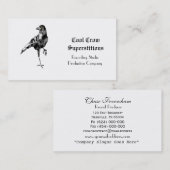 Zwarte-crème Superstitieuze kool op wit Visitekaartje (Voorkant / Achterkant)