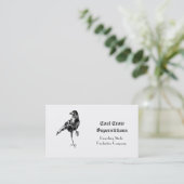 Zwarte-crème Superstitieuze kool op wit Visitekaartje (Staand voorkant)