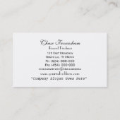 Zwarte-crème Superstitieuze kool op wit Visitekaartje (Achterkant)