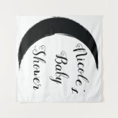 Zwarte Crescent Dark Moon Fotografie Achtergrond Wandkleed (Voorkant (horizontaal))