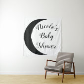 Zwarte Crescent Dark Moon Fotografie Achtergrond Wandkleed (In situ)