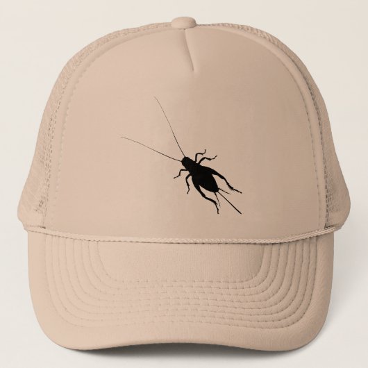 Zwarte cricket trucker pet (Voorkant)