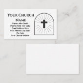 Zwarte Cross Logo kerkvoorganger Visitekaartje (Voorkant / Achterkant)