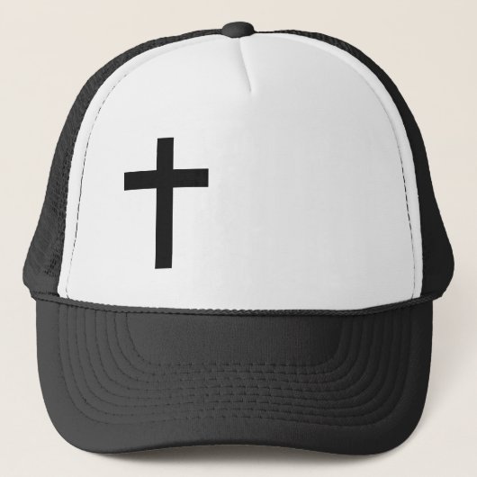 Zwarte Cross Side van Pet Christelijke Trucker Hat (Voorkant)
