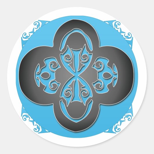 Zwarte Cross Sticker - Gepersonaliseerd (Voorkant)