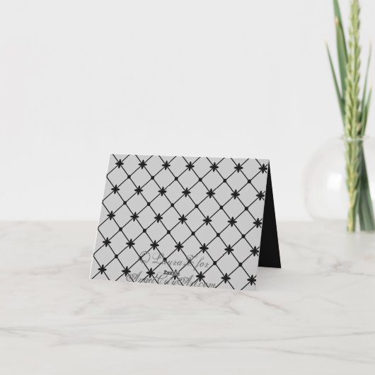 Zwarte Crosses Aangepast Hartelijk dank Bedankkaart (Achterkant)